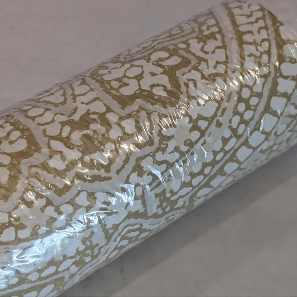 Thibaut Tulsi Block Wallpaper Tan White Paisley T-64187‎ Washable 60.75 Sq Ft